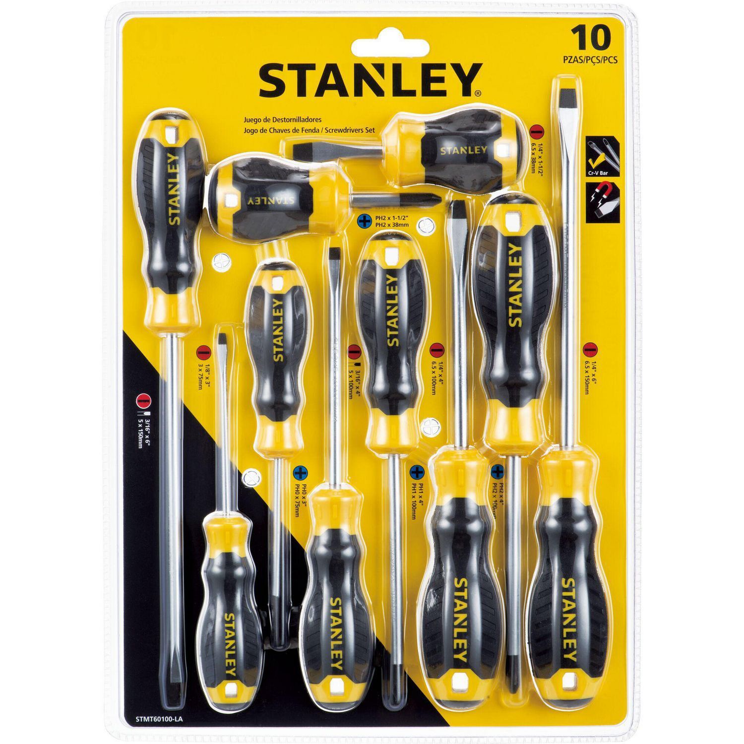 Stanley - Juego de 10 desarmadores