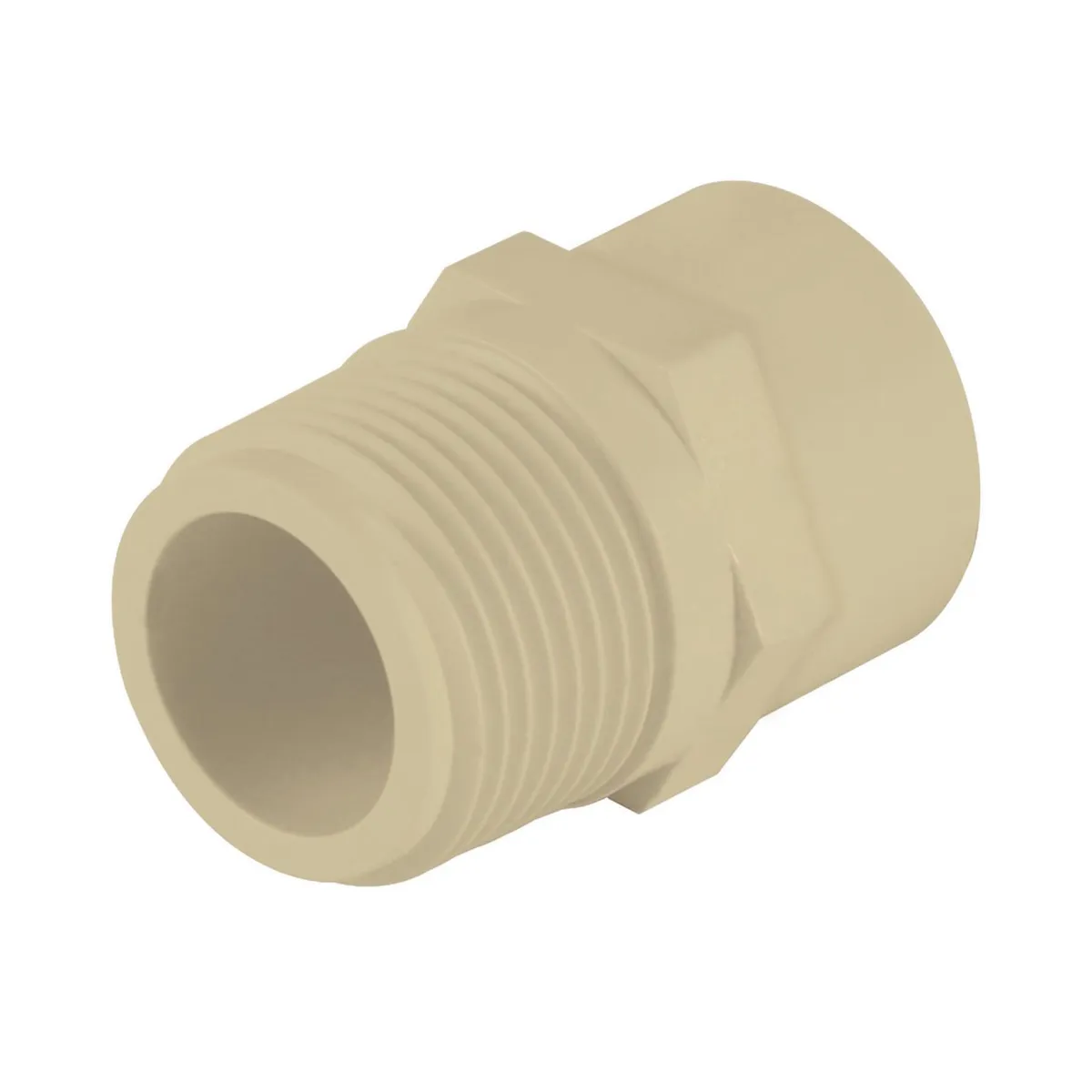 Iusa - Adaptador Macho CPVC de 1/2" para Uso de Conduccion de Agua Caliente y Fria