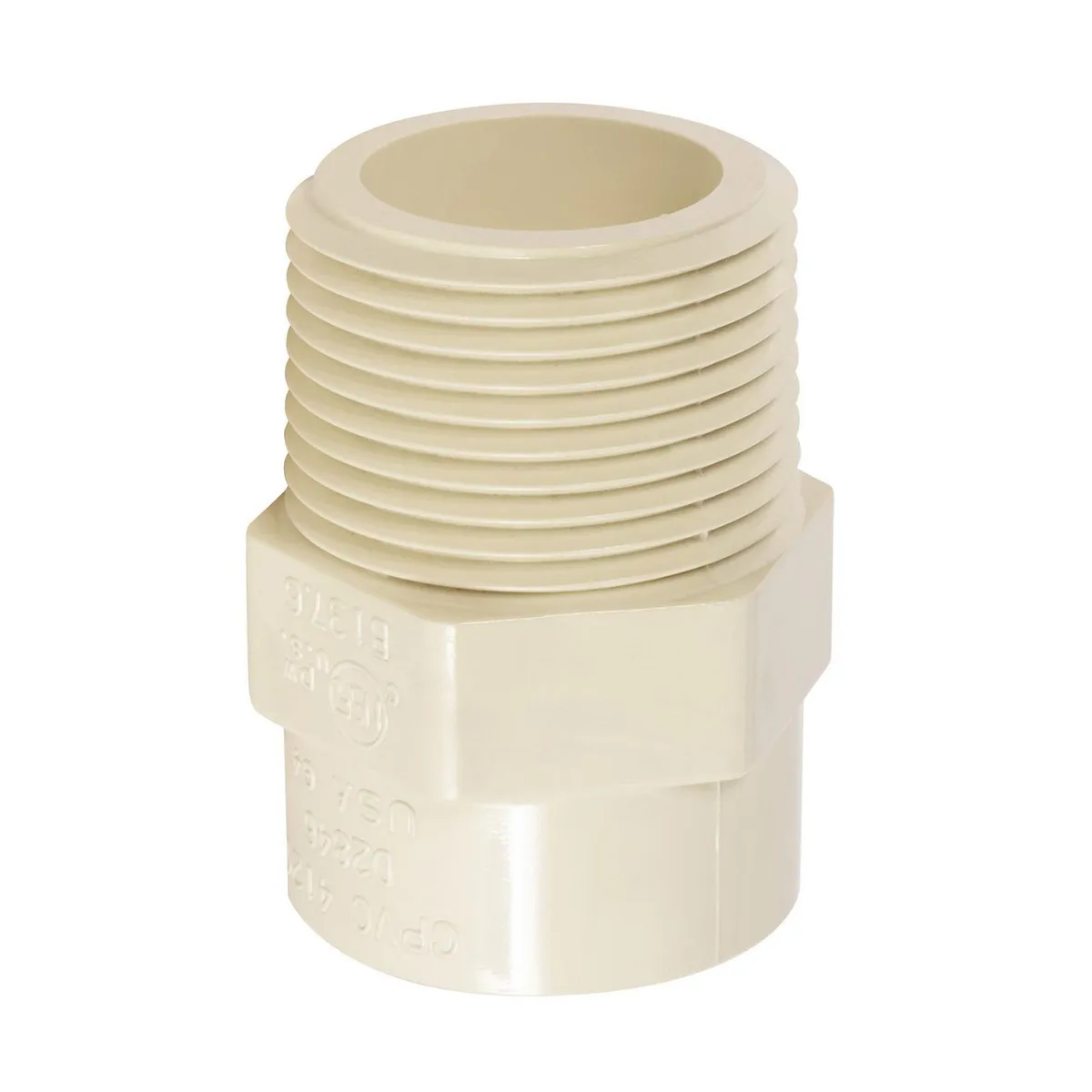Iusa - Adaptador Macho CPVC de 1/2" para Uso de Conduccion de Agua Caliente y Fria
