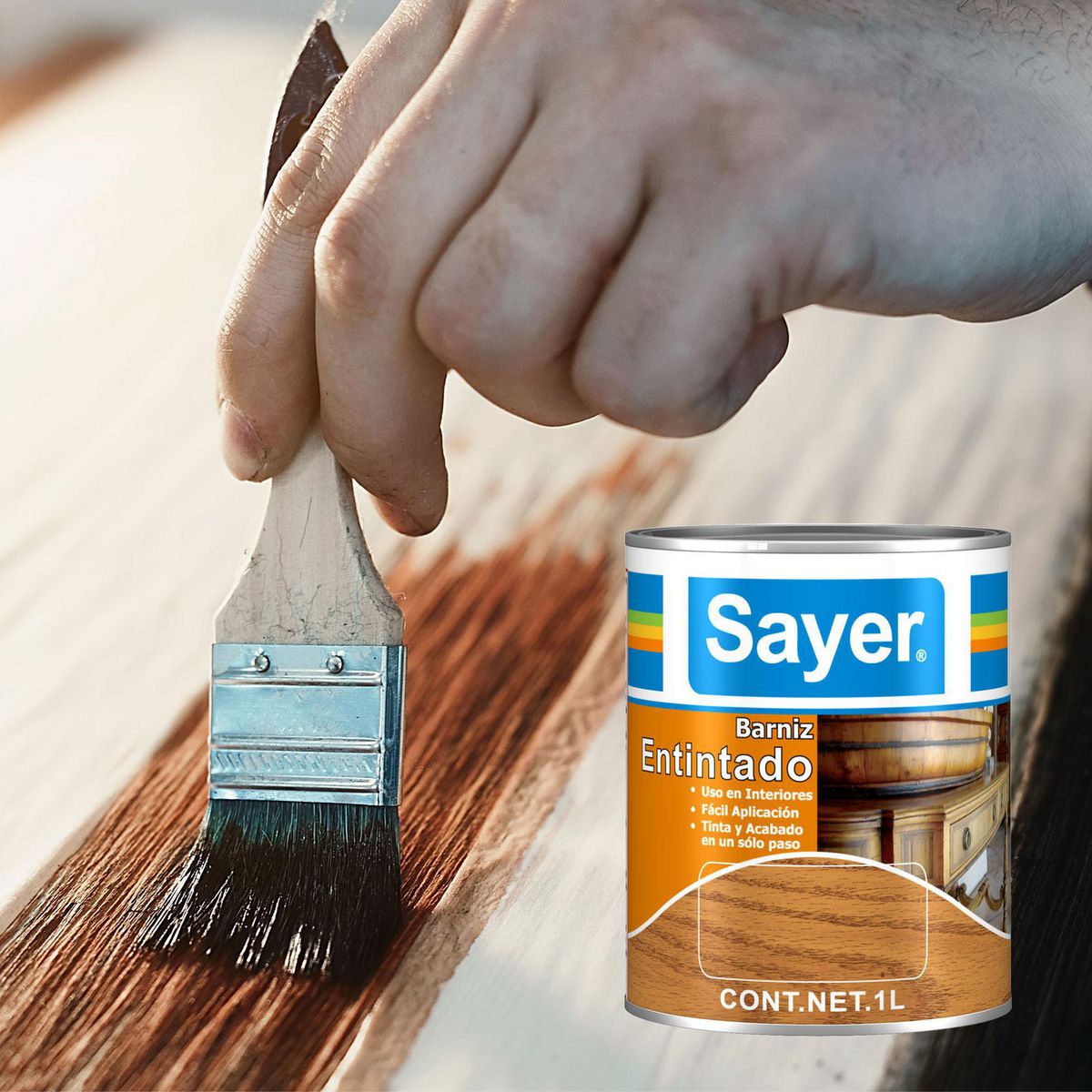 Sayerlack - Barniz Nitrocelulosa Roble 1 L