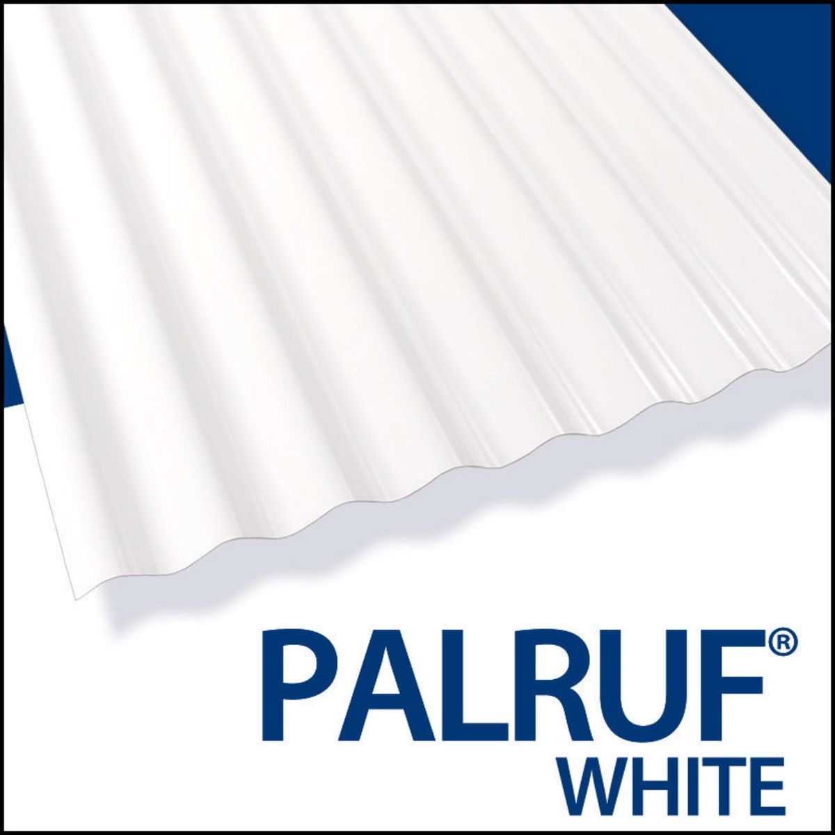 Palram - Lámina Ondulada de PVC Palruf Blanco 0.90 x 3.05 m
