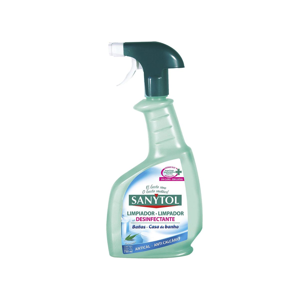 Sanytol - Pistola desinfectante/desengrasante baños 750 ml