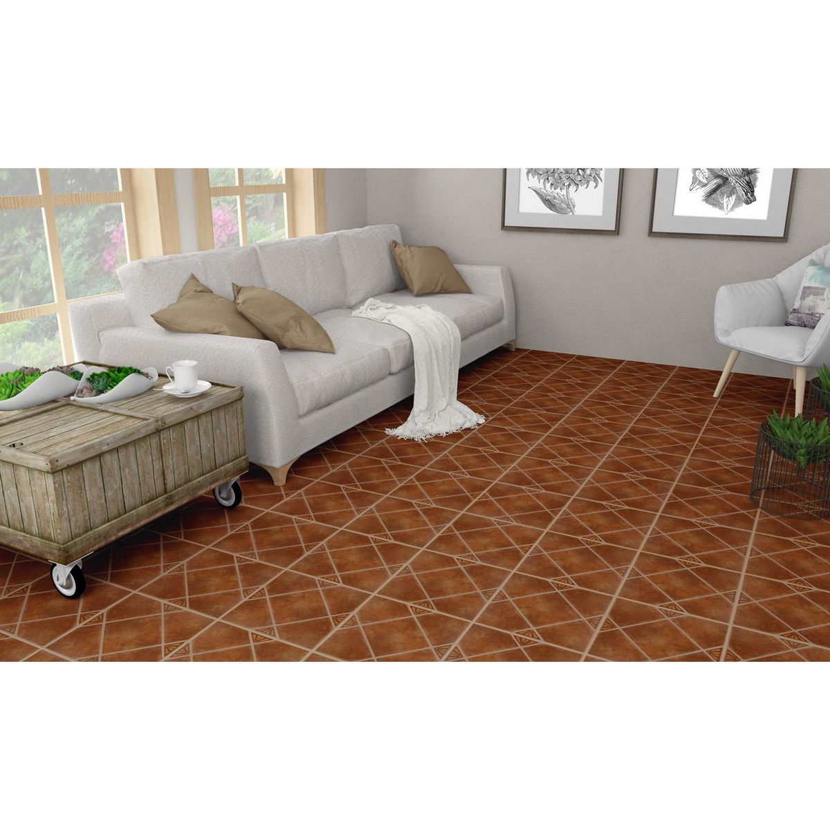 Nitropiso - Piso Cerámico Real De 14 Terra 33X33 1.63