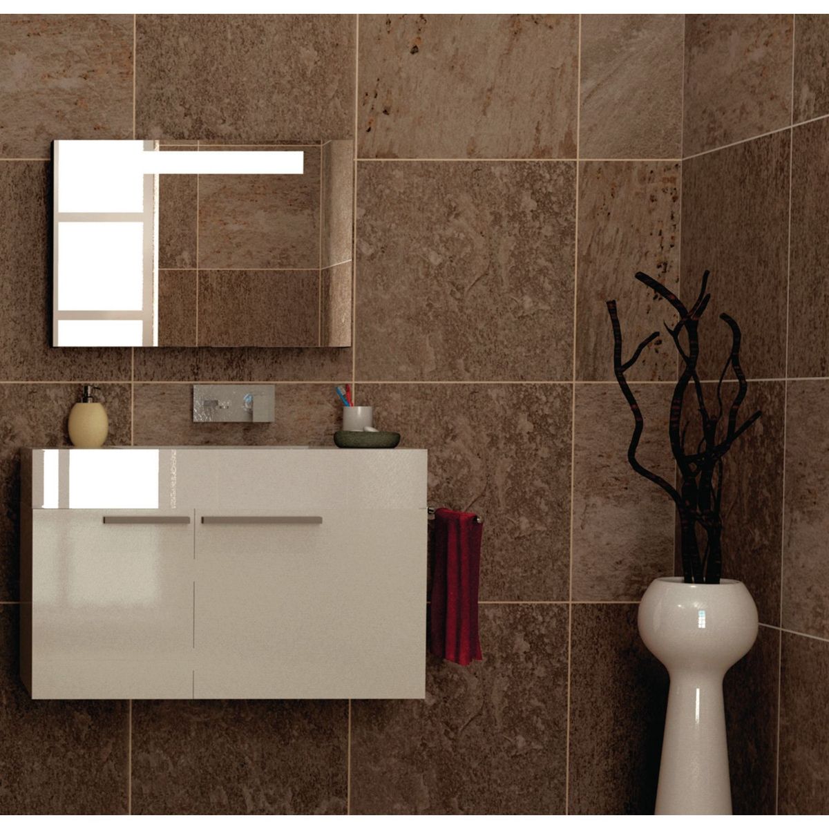 Nitropiso - Piso Cerámico Quartz Café 60X60 1.44