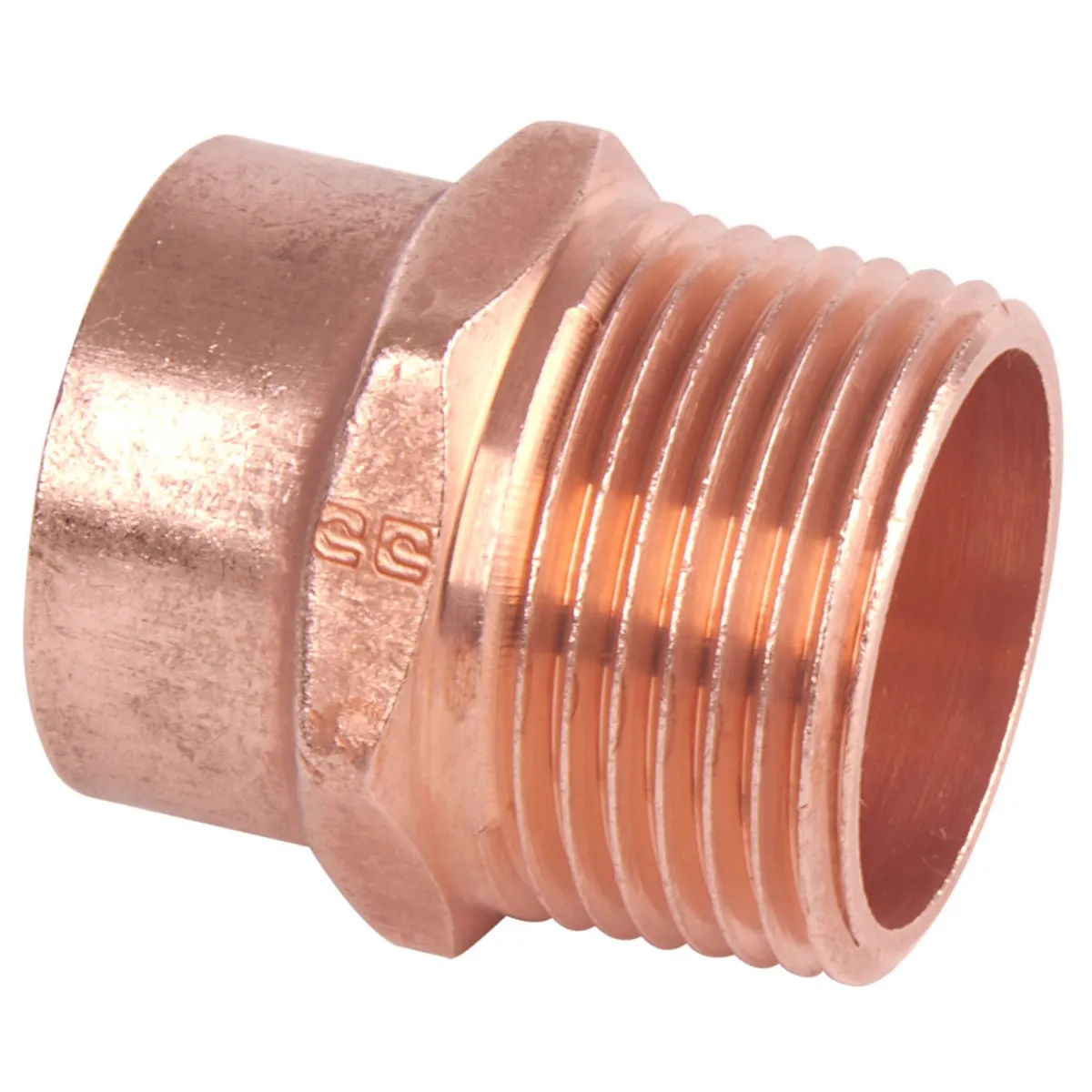 Conector rosca exterior 3/4 cobre, marca Iusa - Foto Principal