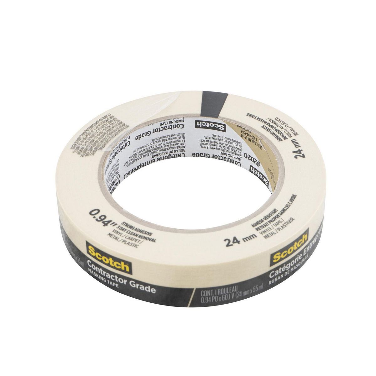 Scotch - Cinta Masking Tape Scotch, 24 mm X 55 m, 1 Rollo