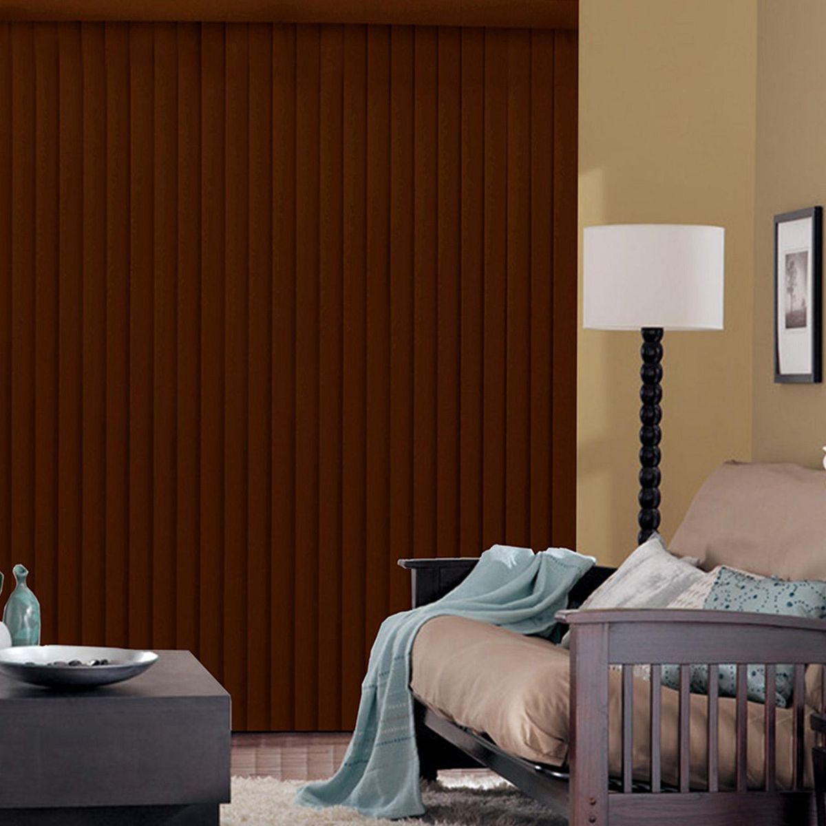 Deco Persiana - Persiana vertical de PVC chocolate 180x160 cm