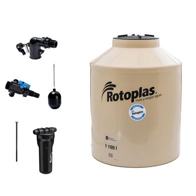 Tinaco Rotoplas Plus Equipado 1100L.