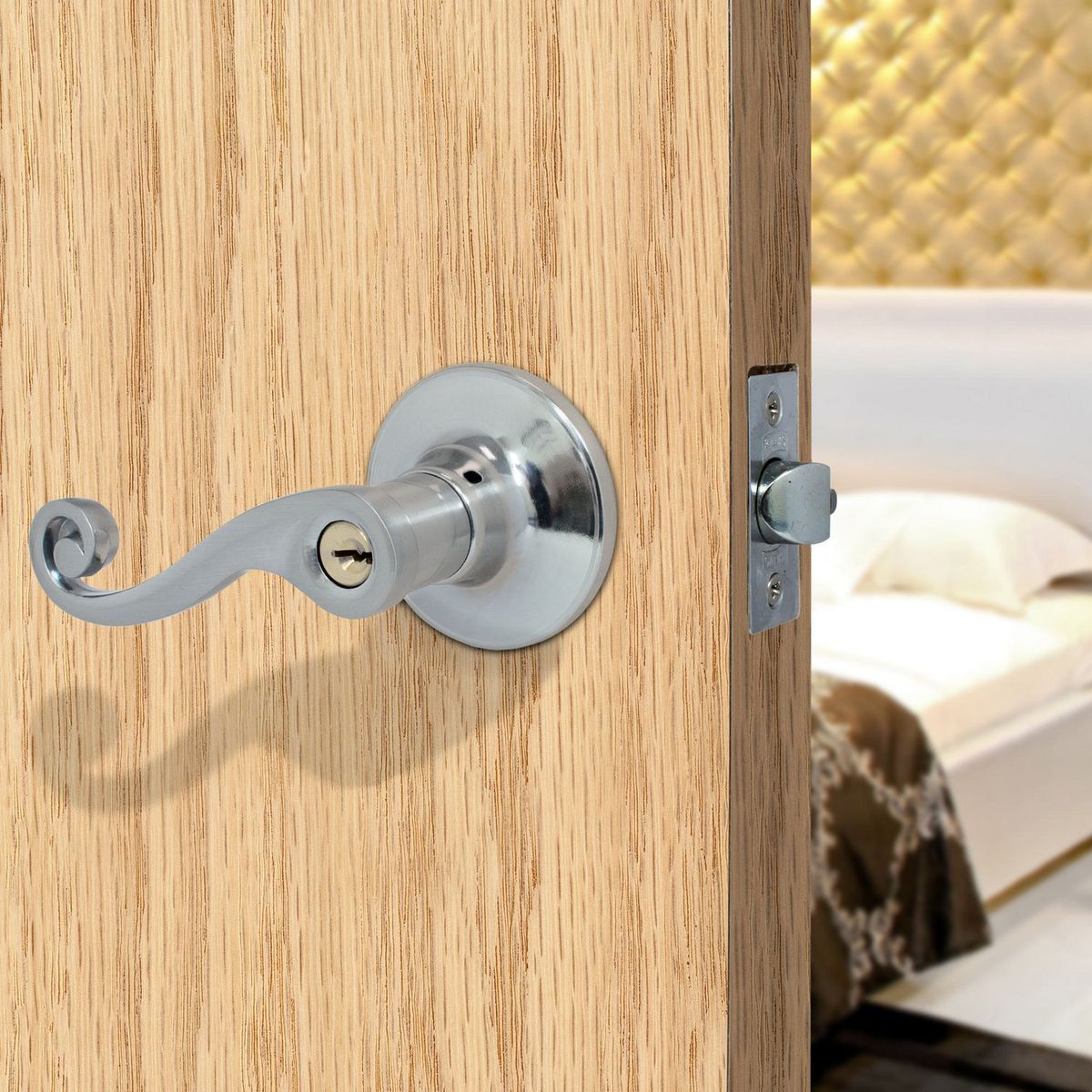 Philips - Manija para Recámara Cromo Mate