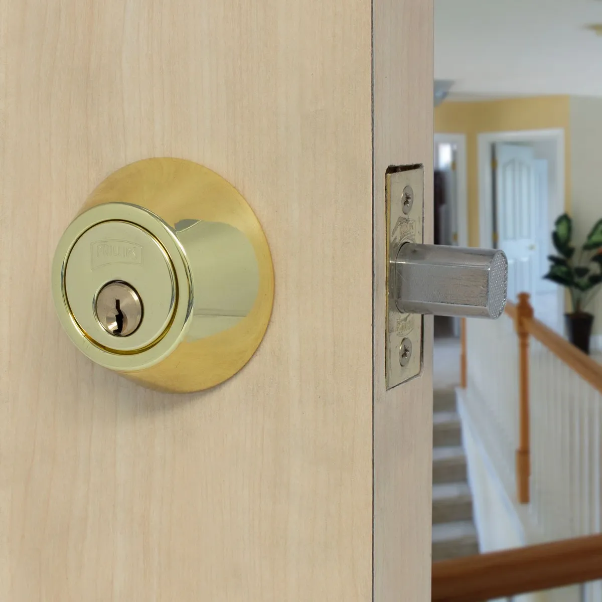 Philips - Cerrojo Llave Mariposa Latón Brillante