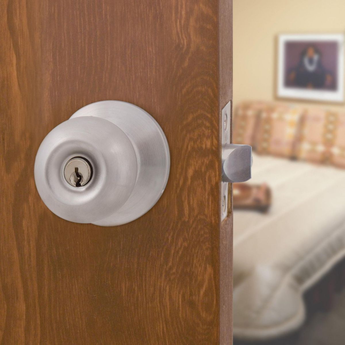 Philips - Cerradura Pomo para Recámara Acero Inoxidable