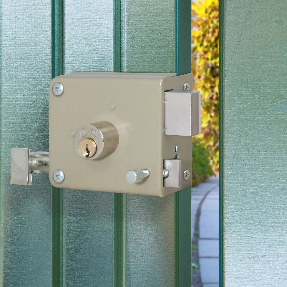 Philips - Cerradura de Sobreponer Clásica 715 Derecha Beige