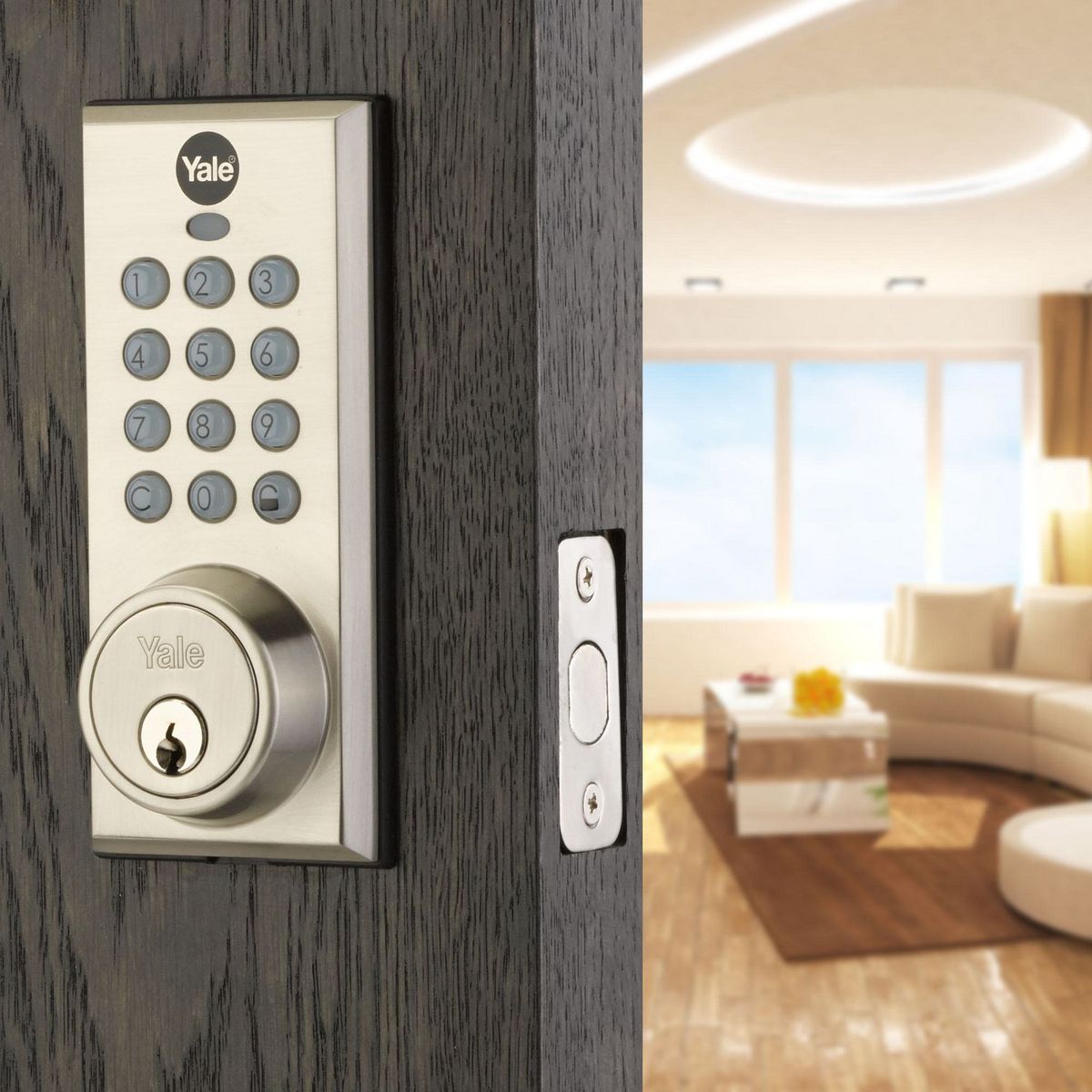 Yale - Cerrojo E-Buttom YDD 114