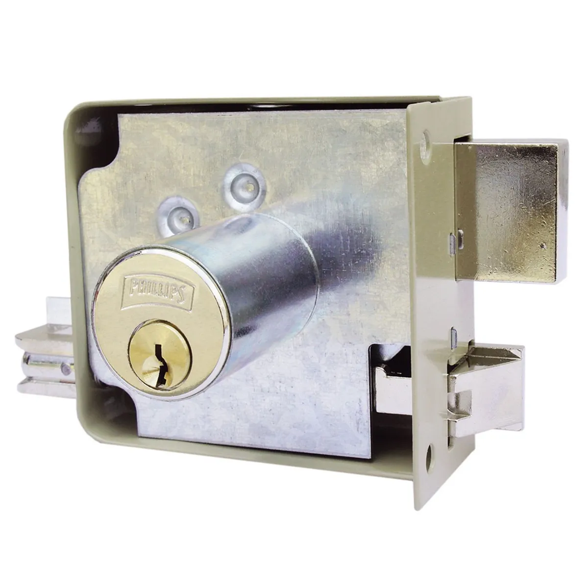 Philips - Cerradura de Sobreponer 715 Izquierda Beige