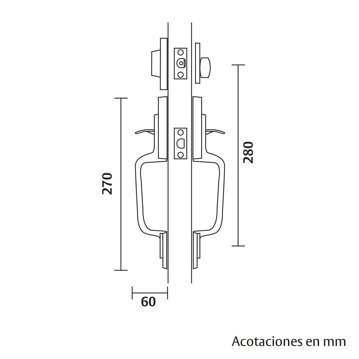 Philips - Gatillo Verona de Latón Antiguo