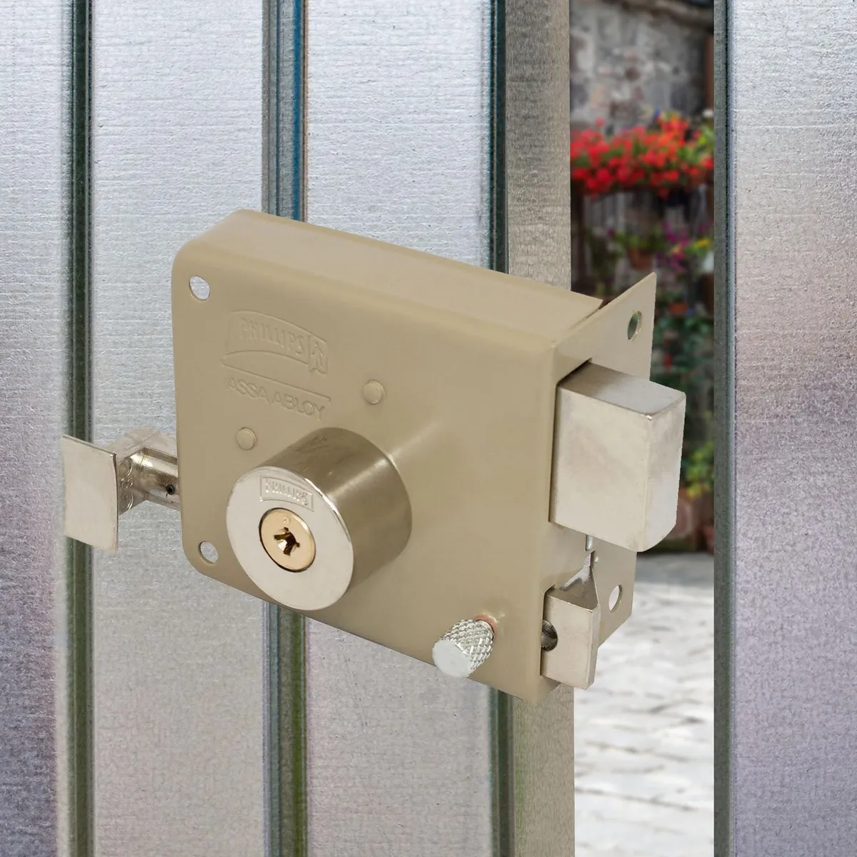 Philips - Cerradura de Sobreponer X -720 Derecha Beige