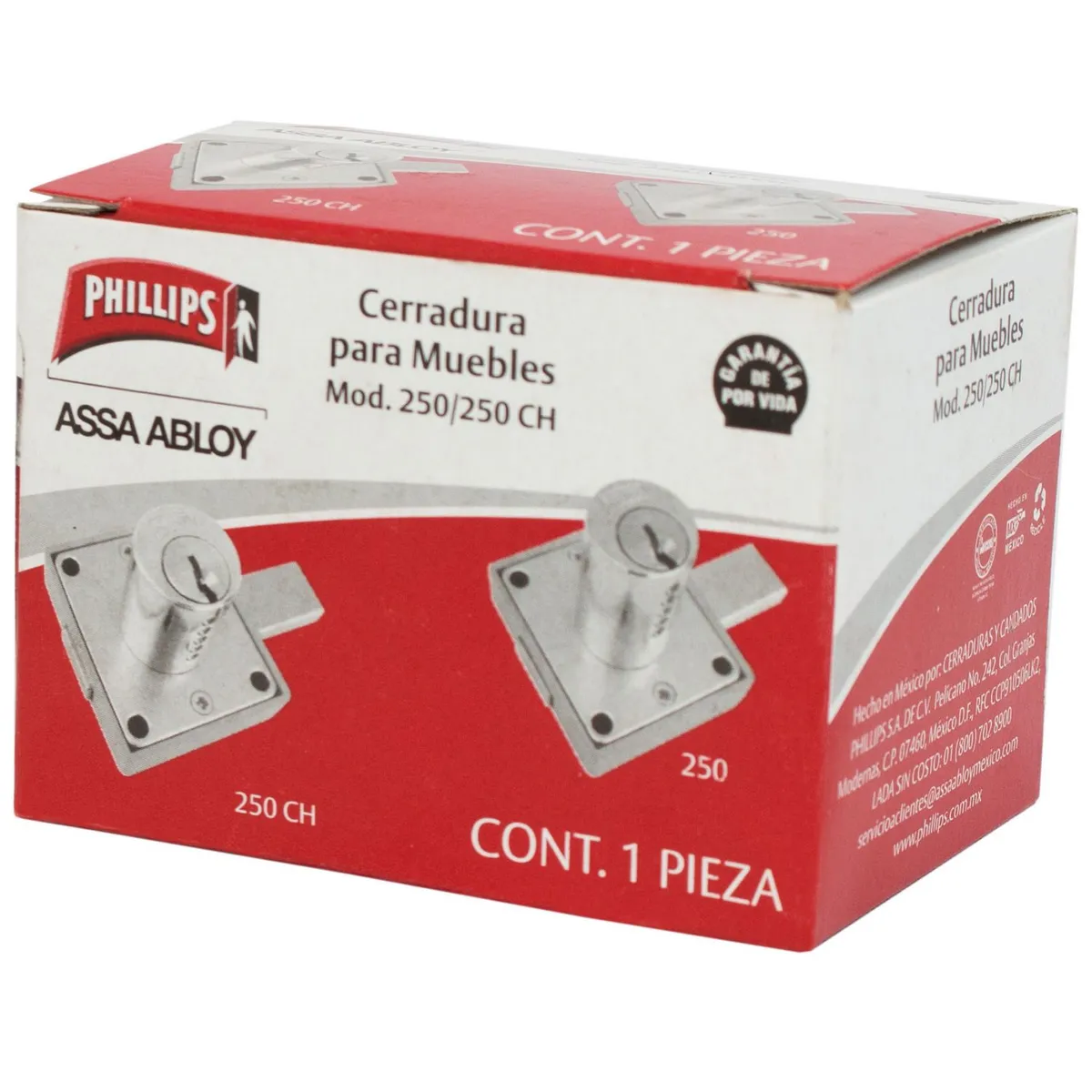 Philips - Cerradura Mueble Usos Múltiples Cromo