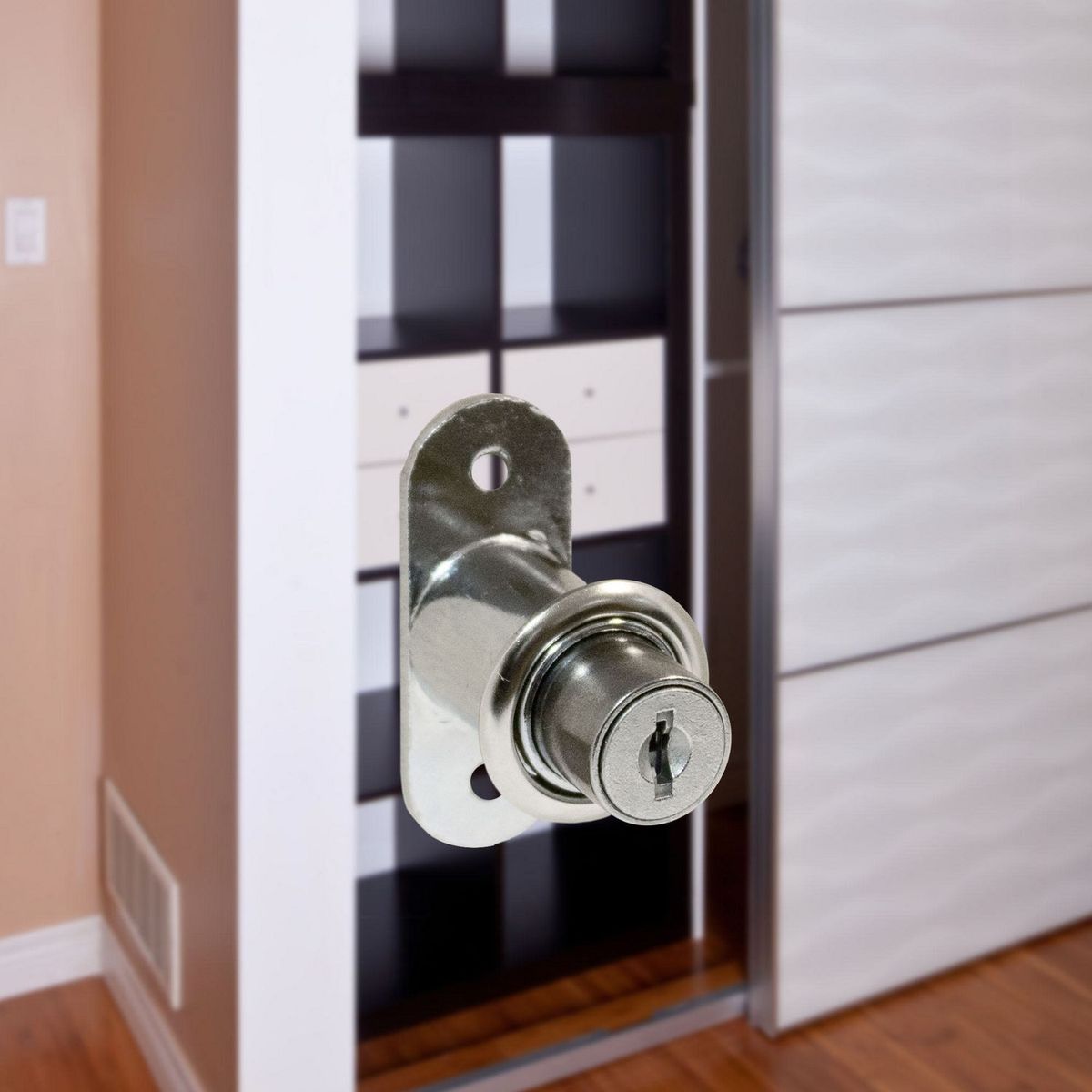 Cerradura Mueble para Puertas Corredizas Níquel, marca Philips - Foto 2