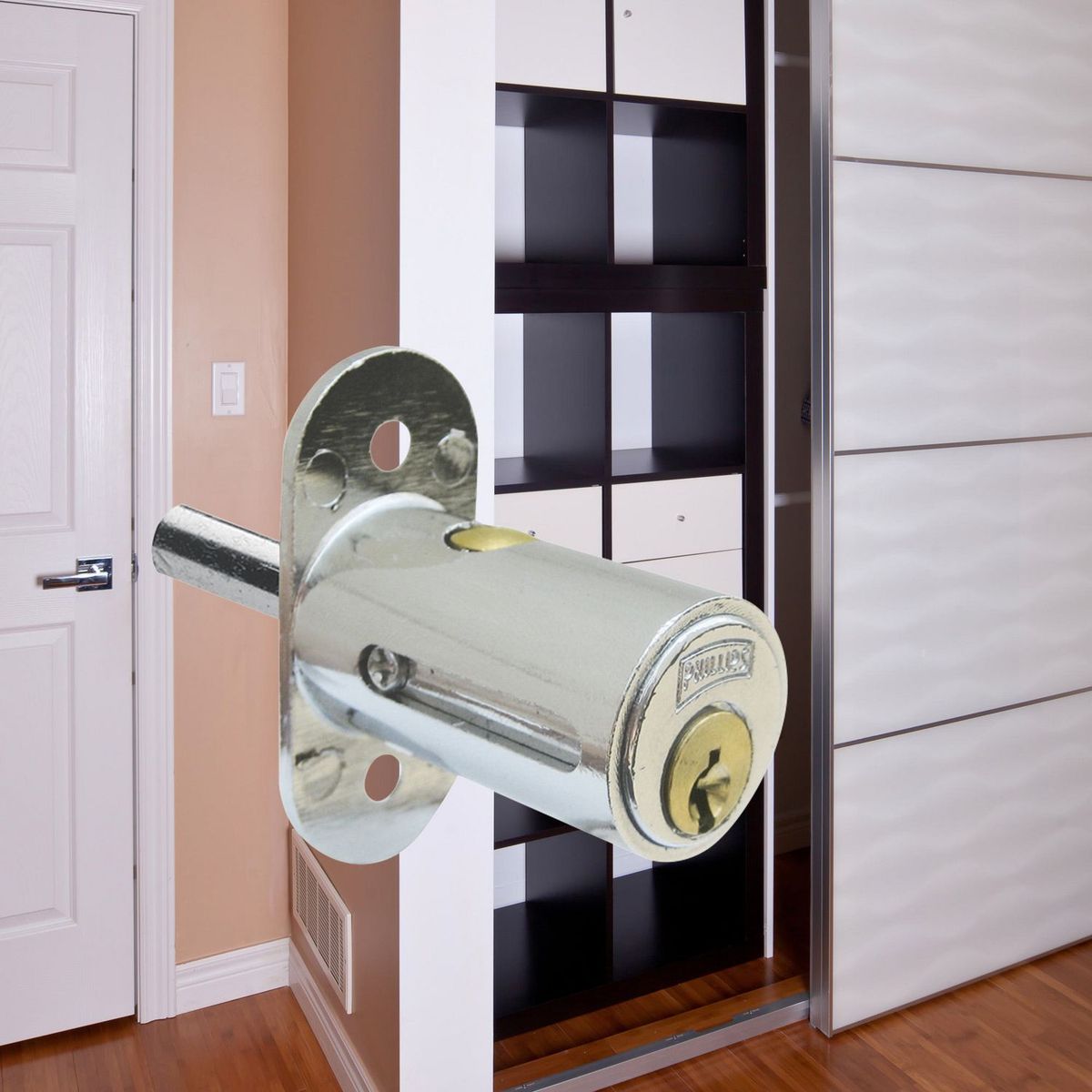 Philips - Cerradura Mueble para Puertas Corredizas Cromo