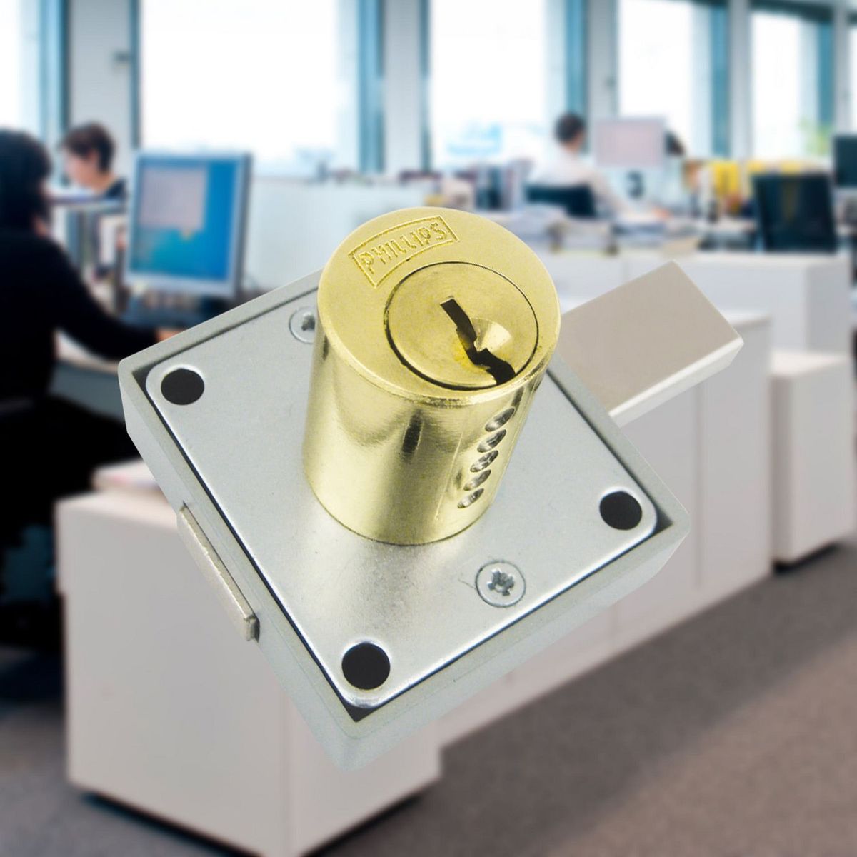 Philips - Cerradura Mueble Usos Múltiples Brillante