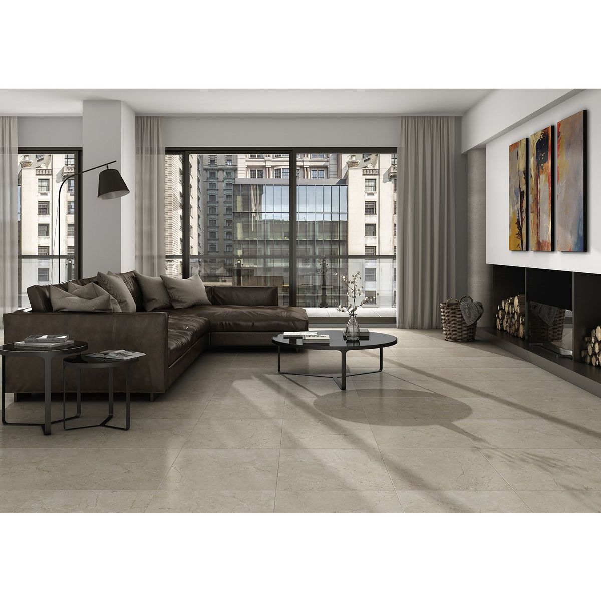 Porcelanite - Piso Cerámico Soft mate fd beige 60X60 cm