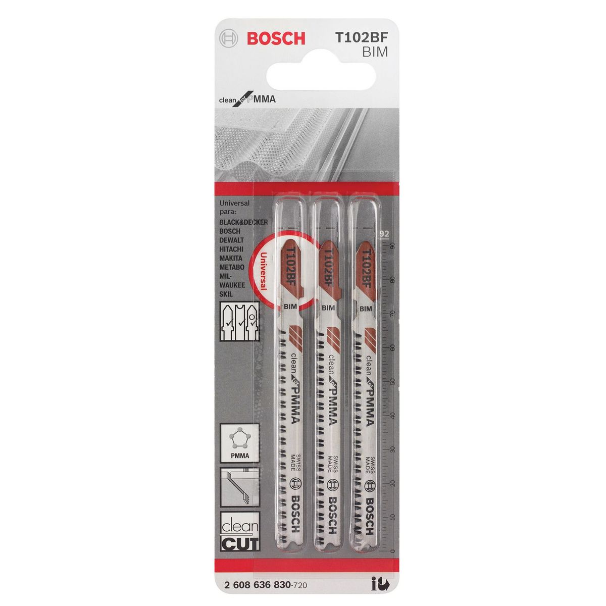 Segueta T102BF clean for pmma marca BOSCH, marca Bosch - Foto Principal