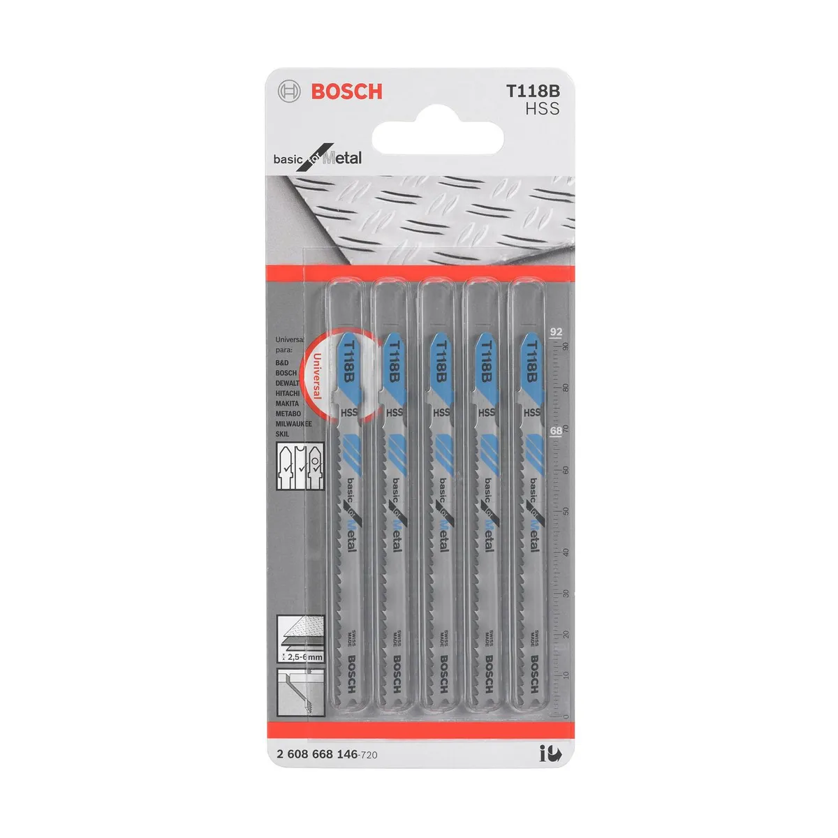 Bosch - Segueta T118B basic for metal marca BOSCH