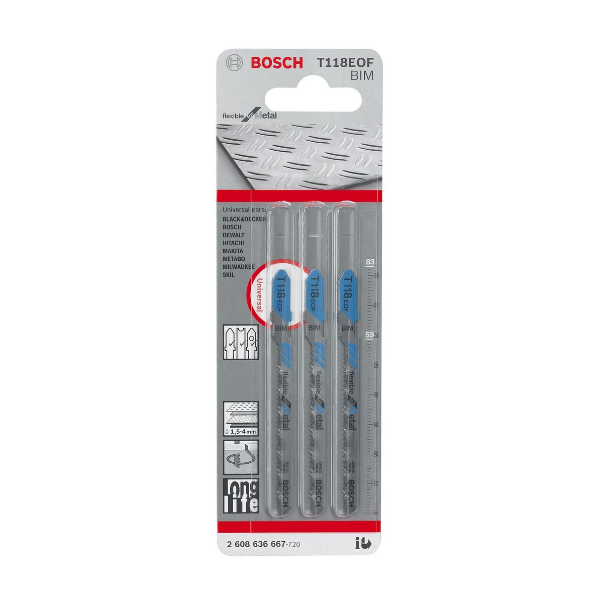 segueta T118EOF flexible metal marca BOSCH, marca Bosch - Foto Principal
