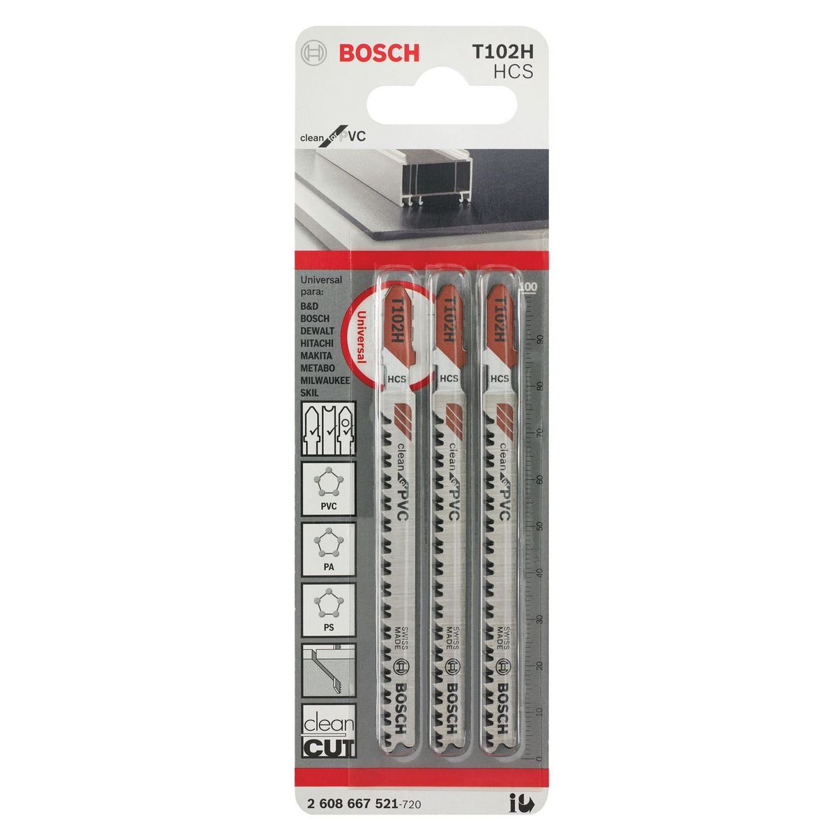 Bosch - Segueta T102H clean for pvc marca BOSCH