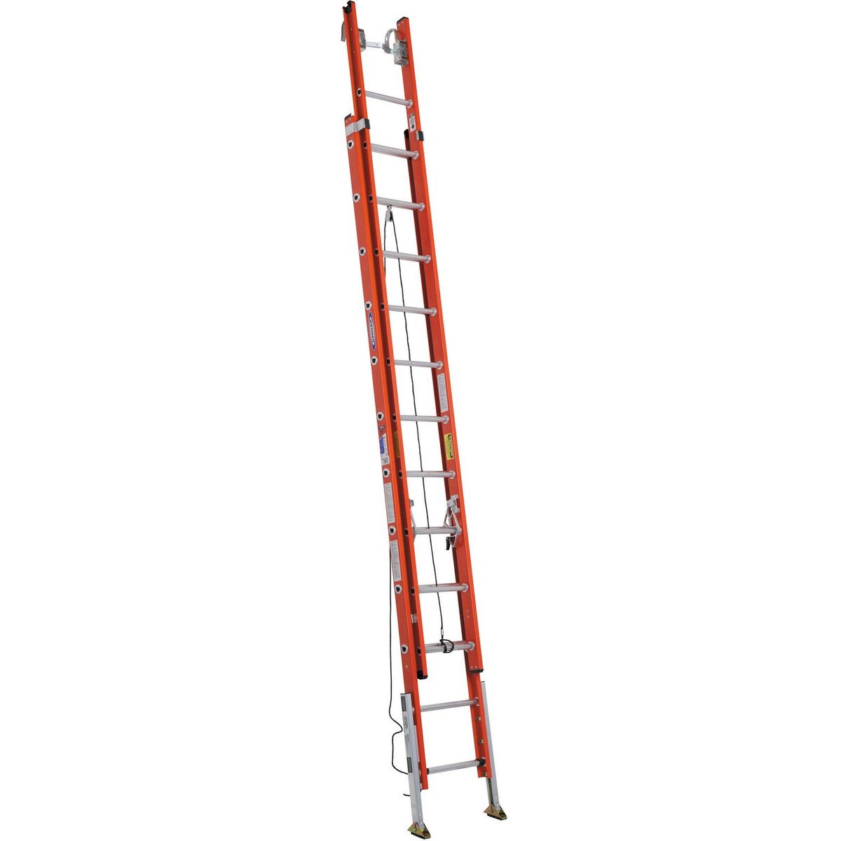 Escalera Extensión Fibra de Vidrio con Accesorios 24 Peldaños, marca Werner - Foto Principal