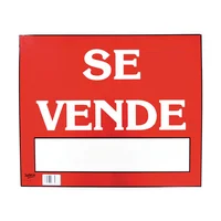 Señal en poster "se vende" lámina de estireno 40 x 34 cm