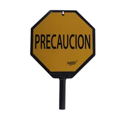 Señal en Paleta Despacio y Precaución 47 x 33.5 cm