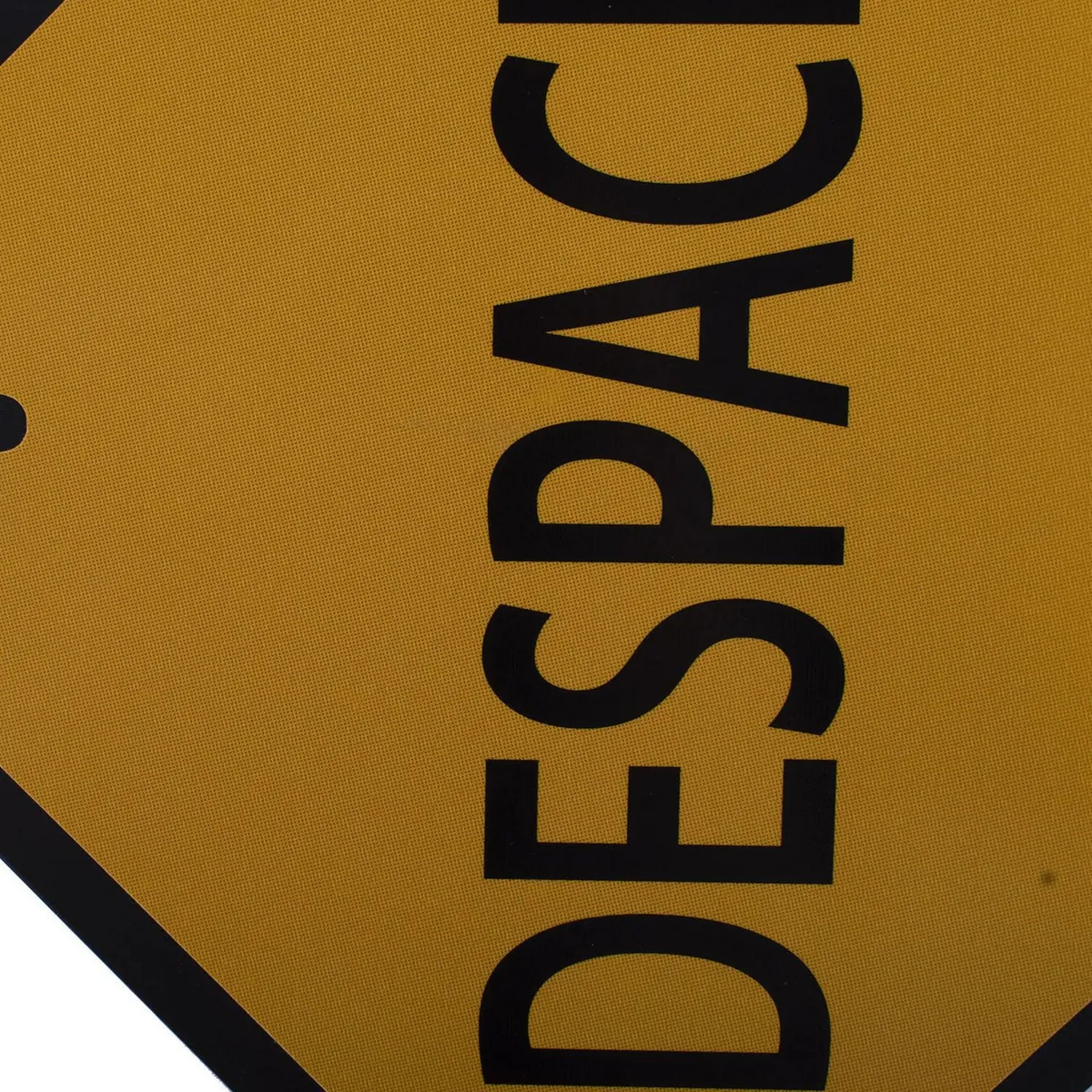 Acrilicos Sablon - Señal en Paleta Despacio y Precaución 47 x 33.5 cm