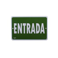 Señal "entrada" placa rígida autoadherible 22.8 x 15. 2 cm