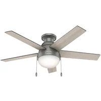 Ventilador de Techo Anslee 5 Aspas y 1 Luz de 46" Café