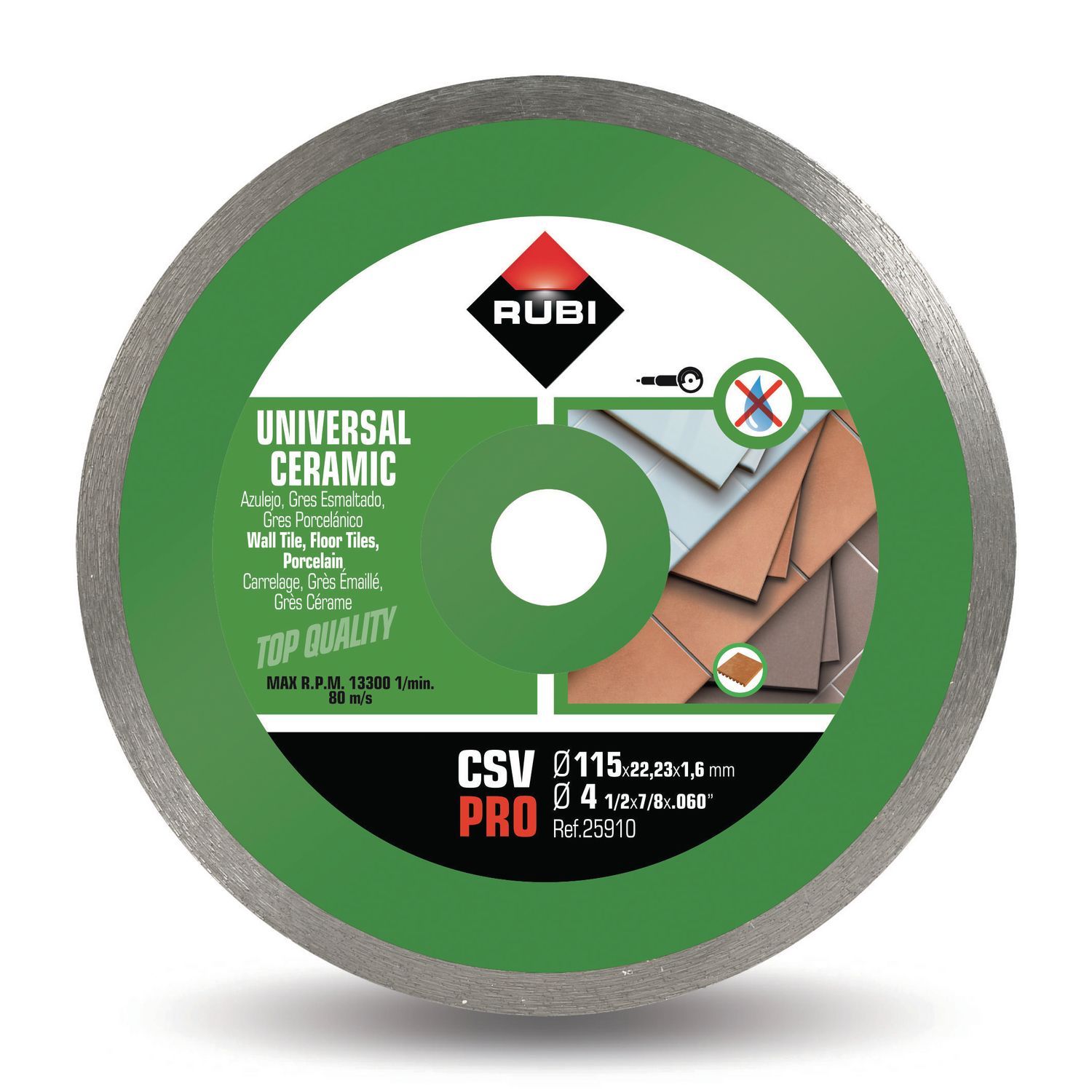 Rubi - Disco CSV 115 Pro para cerámica