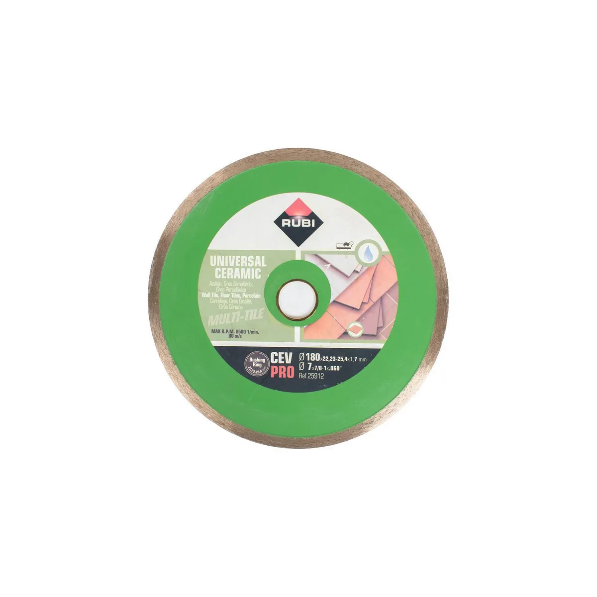 Rubi - Disco CEV 180 Pro para cerámica
