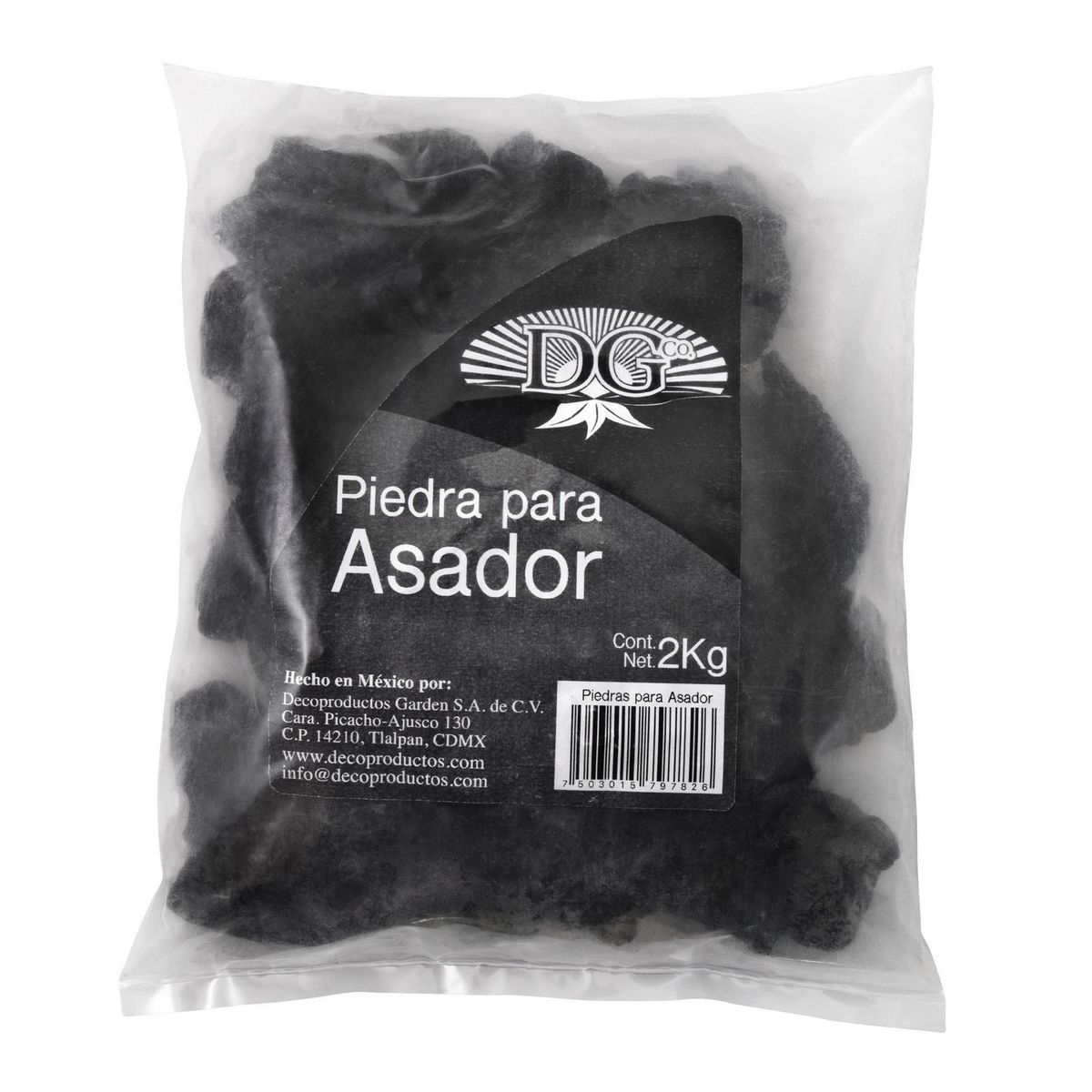 Piedra para asador 2 kg, marca Decoproductos Garden - Foto Principal