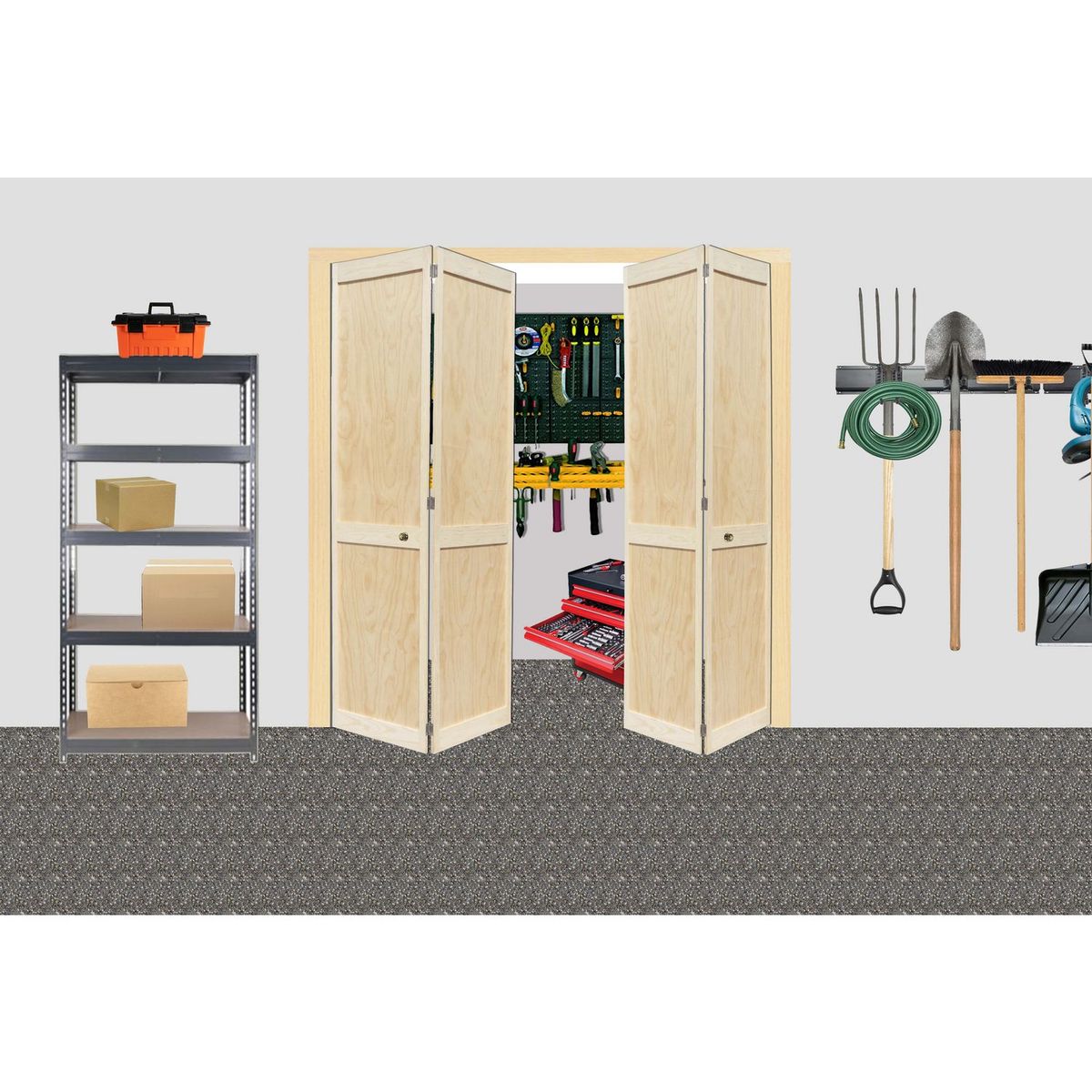 Madera Excel - Puerta Plegable MDF para Closet Triplay Kit de 80 x 213 cm Natural