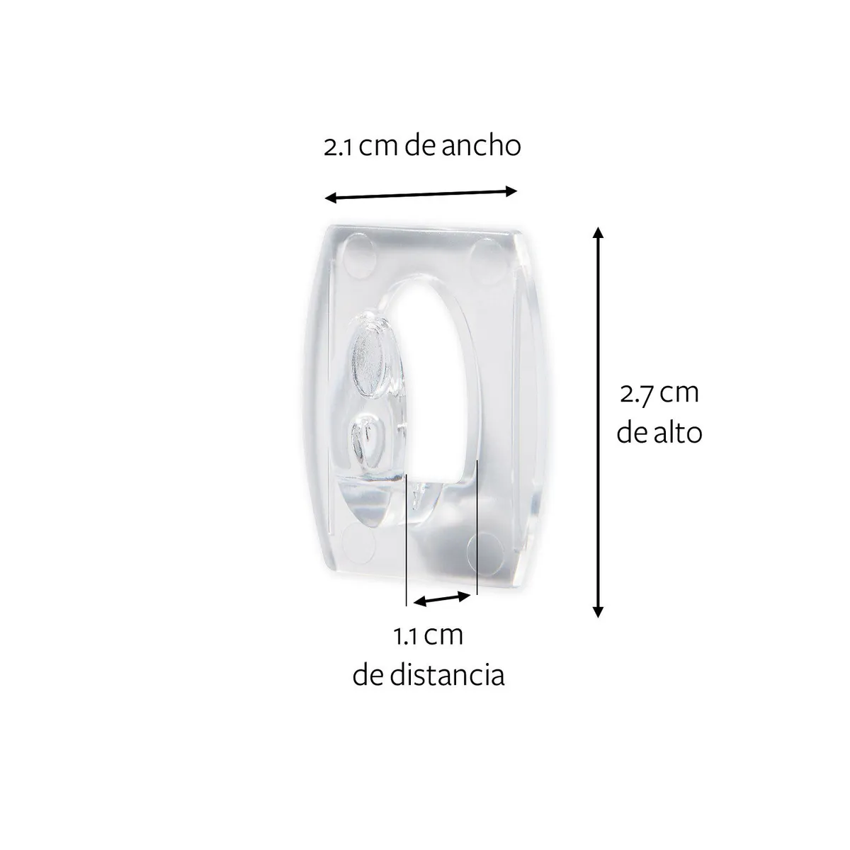 Command - Command Mini Ganchos, Transparentes