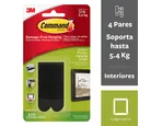 Command Tiras Para Colgar Cuadros, Negro, 4 piezas