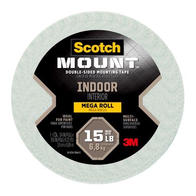 Cinta doble cara Scotch para interiores, 1 Rollo de 19 mm x 8.9 m