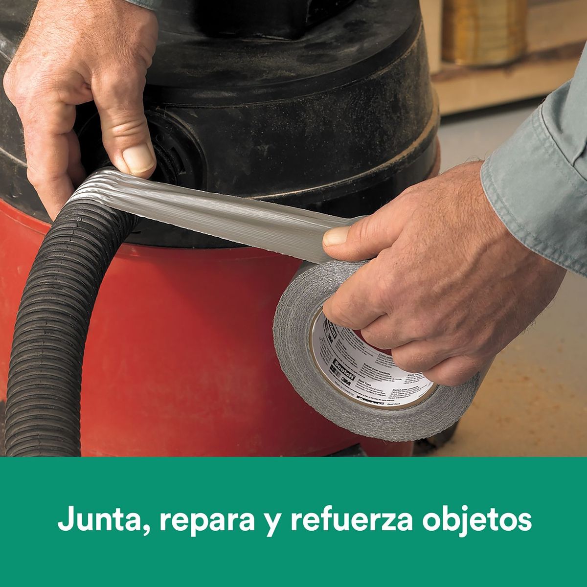 Cinta para ductos multiusos 3M, 1 rollo 48 mm x 27.4 m, color gris, marca 3M - Foto 2