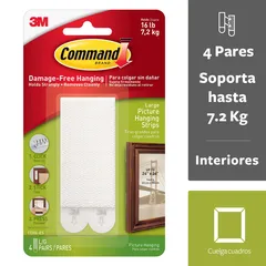 Tiras para colgar cuadros blanco