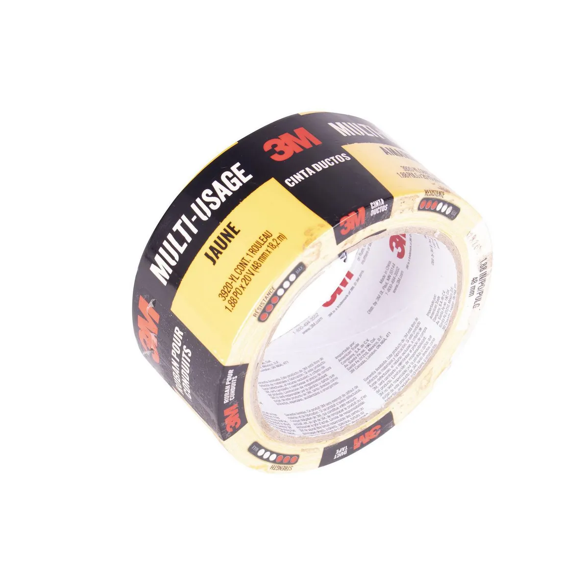 3M - Cinta para ductos 3M, 1 rollo 48 mm x 18.2 m, color amarillo