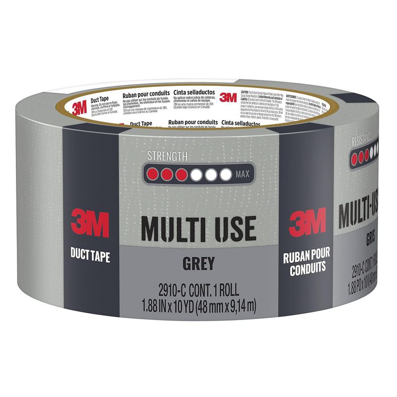 3M - Duct Tape Cinta de Reparación 3M, Gris, 48 mm x 9 m