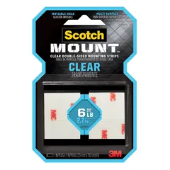 Tiras de Montaje Doble Cara Transparentes, 8 Piezas