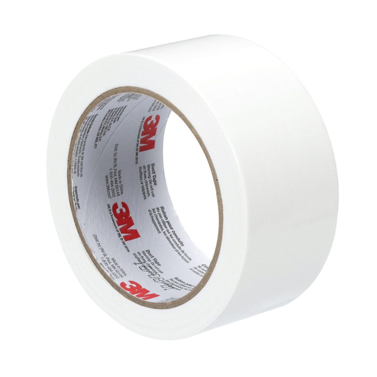 3M - Cinta para ductos 3M, 1 rollo 48 mm x 18.2 m, color blanco