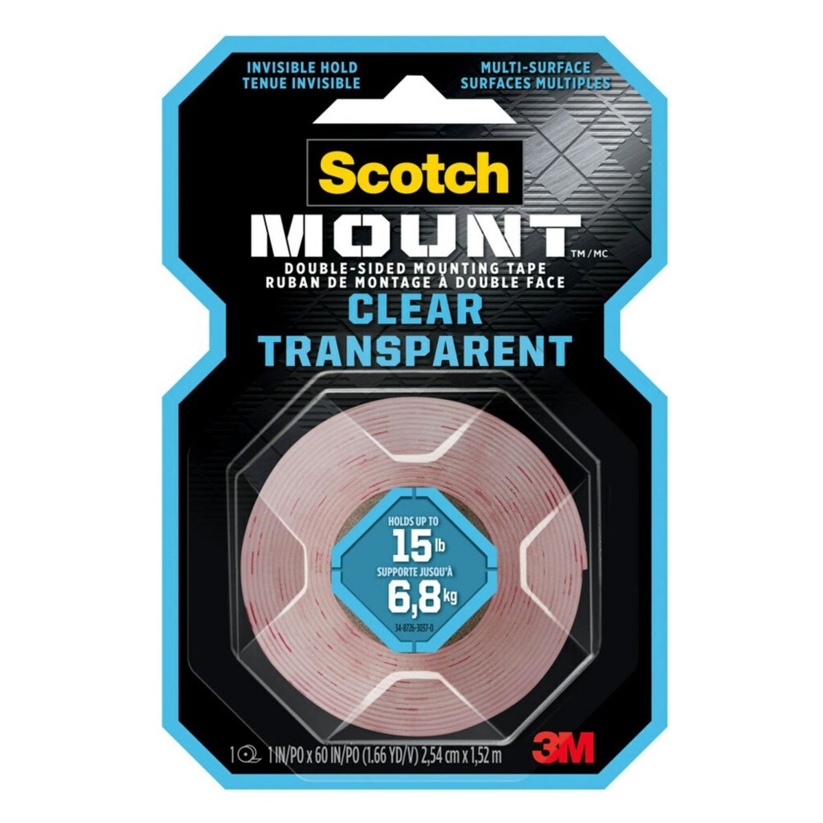 3M - Cinta de espuma montaje pesado 25 mm x 1.5 m