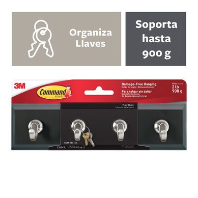 Colgador de Llaves Command� Negro, Peque�o